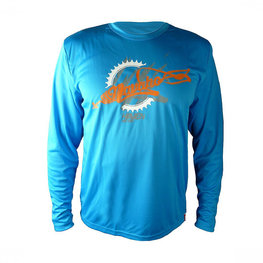 HAVEN Cycling summer long sleeve jersey - NAVAHO LONG MTB - orange/blue
