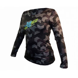 HAVEN Cycling summer long sleeve jersey - PEARL NEO LONG LADY - black