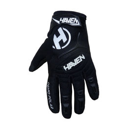 HAVEN Cycling long-finger gloves - DEMO POLAR - white/black