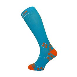HAVEN Cycling knee-socks - EVOTEC SILVER - orange/blue