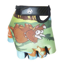 HAVEN Cycling fingerless gloves - DREAM KIDS - orange/black/green