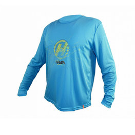 HAVEN Cycling summer long sleeve jersey - NAVAHO LONG II - blue