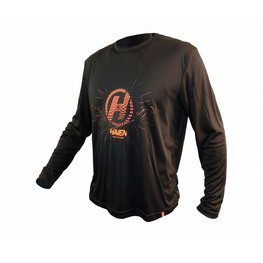 HAVEN Cycling summer long sleeve jersey - NAVAHO LONG II - black/red