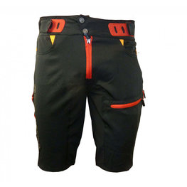 HAVEN Cycling shorts without bib - SINGLETRAIL HMS - black/red