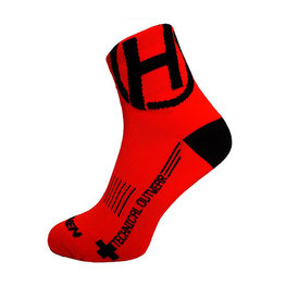 HAVEN Cyclingclassic socks - LITE SILVER NEO - black/red