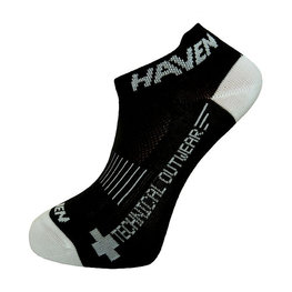 HAVEN Cycling ankle socks - SNAKE SILVER NEO - white/black