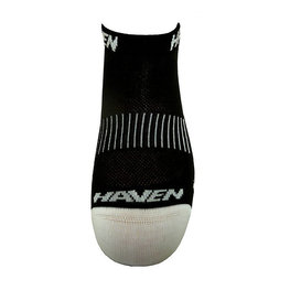 HAVEN Cycling ankle socks - SNAKE SILVER NEO - white/black