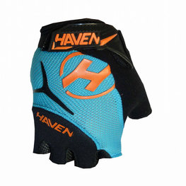 HAVEN Cycling fingerless gloves - DEMO KIDS - blue/orange