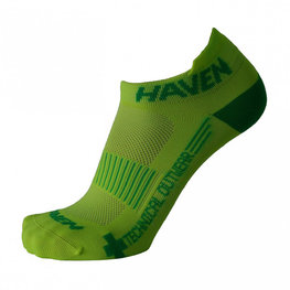 HAVEN Cycling ankle socks - SNAKE SILVER NEO 2PAK - yellow/green