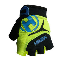 HAVEN Cycling fingerless gloves - DEMO KIDS - green/blue