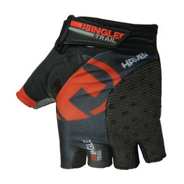 HAVEN Cycling fingerless gloves - SINGLETRAIL - red/black