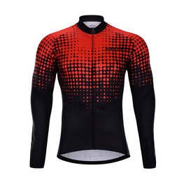 HOLOKOLO Cycling winter long sleeve jersey - INFRARED WINTER  - red/black
