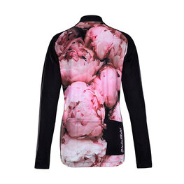 HOLOKOLO Cycling winter long sleeve jersey - PEONY LADY WINTER - black/pink