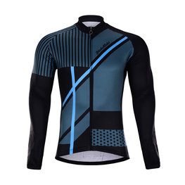 HOLOKOLO Cycling winter long sleeve jersey - TRACE BLUE WINTER - blue/black