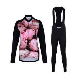 HOLOKOLO Cycling winter set - PEONY LADY WINTER  - pink/black