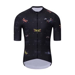 HOLOKOLO Cycling short sleeve jersey and shorts - DRAGONFLIES ELITE - black