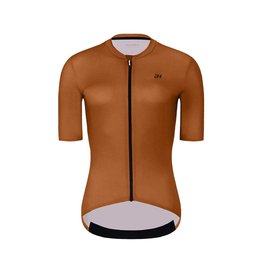 HOLOKOLO Cycling short sleeve jersey - VICTORIOUS LADY - brown