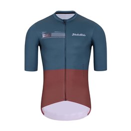HOLOKOLO Cycling short sleeve jersey - VIBES - grey/red