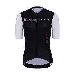 HOLOKOLO Cycling short sleeve jersey and shorts - VIBES LADY - white/black