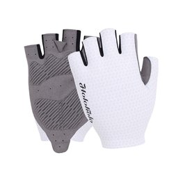 HOLOKOLO Cycling fingerless gloves - SUNSPEED - white