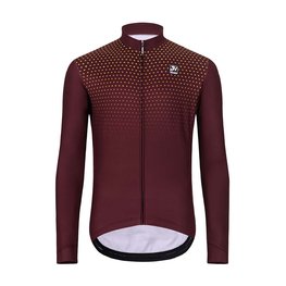 HOLOKOLO Cycling long sleeve jersey and bibtights - STARLIGHT WINTER - bordeaux/black
