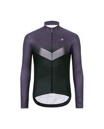 HOLOKOLO Cycling long sleeve jersey and bibtights - ARROW WINTER - black/grey