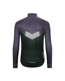 HOLOKOLO Cycling winter long sleeve jersey - ARROW WINTER - black/grey