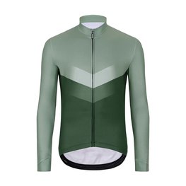HOLOKOLO Cycling long sleeve jersey and bibtights - ARROW WINTER - black/green