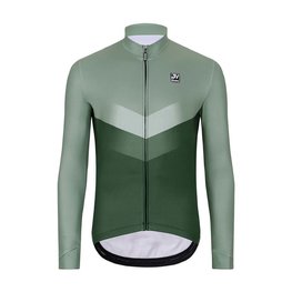 HOLOKOLO Cycling winter long sleeve jersey - ARROW WINTER - green