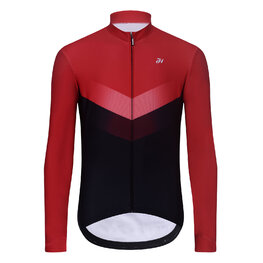 HOLOKOLO Cycling long sleeve jersey and bibtights - ARROW WINTER - red/black