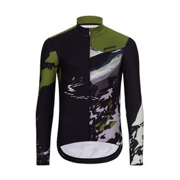 HOLOKOLO Cycling long sleeve jersey and bibtights - CAMOUFLAGE WINTER - black/green