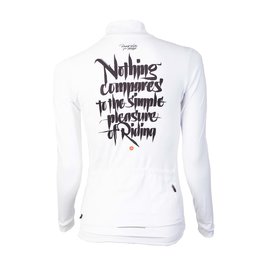 HOLOKOLO Cycling winter long sleeve jersey - STREETBEAT LADY WNT - white/black