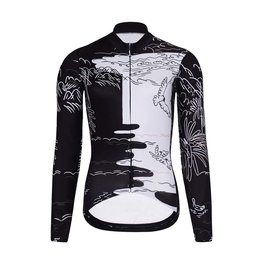 HOLOKOLO Cycling long sleeve jersey and bibtights - VENTURE LADY WINTER - black/white