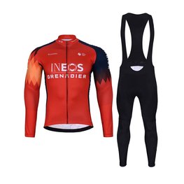 BONAVELO Cycling winter set - INEOS 2024 WINTER - blue/black/red