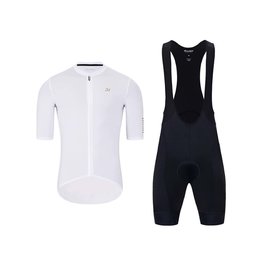 HOLOKOLO Cycling short sleeve jersey and shorts - VICTORIOUS GOLD - white/black