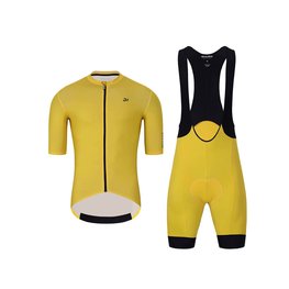 HOLOKOLO Cycling short sleeve jersey and shorts - VICTORIOUS - yellow