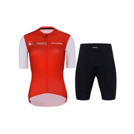 HOLOKOLO Cycling short sleeve jersey and shorts - VIBES LADY - red/white/black
