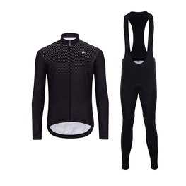 HOLOKOLO Cycling long sleeve jersey and bibtights - STARLIGHT WINTER - black