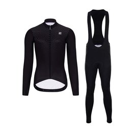 HOLOKOLO Cycling long sleeve jersey and bibtights - STARLIGHT LADY W - black