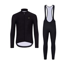 HOLOKOLO Cycling long sleeve jersey and bibtights - PHANTOM WINTER - black