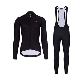 HOLOKOLO Cycling long sleeve jersey and bibtights - PHANTOM LADY WINTER - black