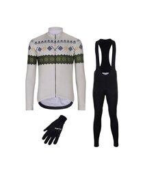 HOLOKOLO Cycling winter set - FROSTTRAIL WINTER - green/black/grey