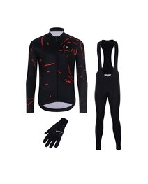 HOLOKOLO Cycling winter set - PASSION WINTER - black/red