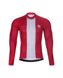 BONAVELO Cycling winter set with jacket - POLAND WINTER - white/red