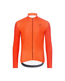 HOLOKOLO Cycling long sleeve jersey and bibtights - PERFORMANCE WINTER - orange/black