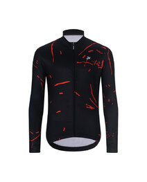 HOLOKOLO Cycling long sleeve jersey and bibtights - PASSION WINTER - black/red