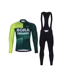 BONAVELO Cycling winter set with jacket - BORA 2024 - green/white