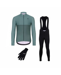 HOLOKOLO Cycling mega sets - STRIPES WINTER - black/green