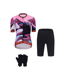RIVANELLE Cycling mega sets - SUNSET ELITE LADY - pink/black