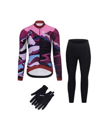 RIVANELLE Cycling mega sets - SUNSET WINTER - pink/black